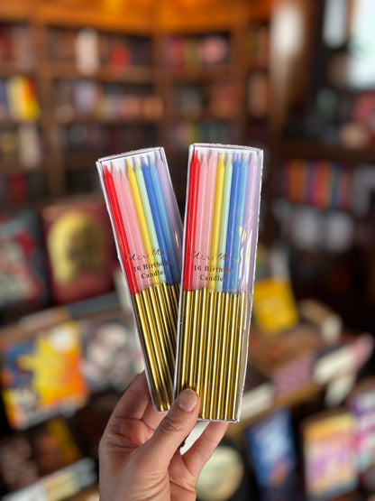 Gold Dipped Rainbow Candles