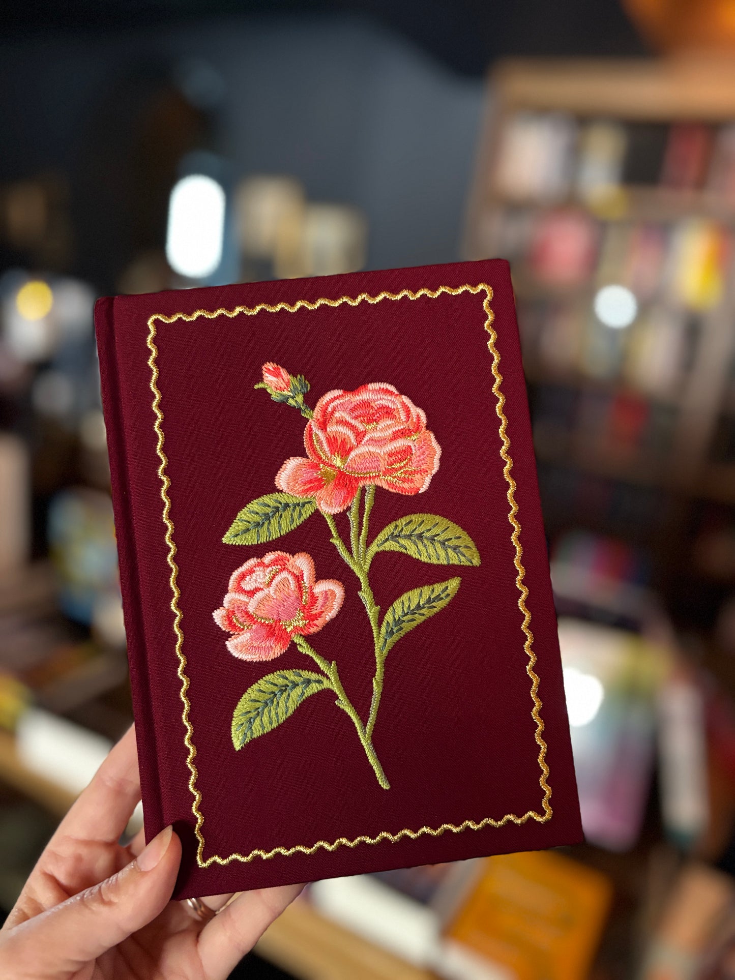 Roses Embroidered Journal
