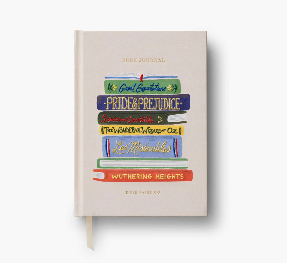 Book Club Embroidered Book Journal