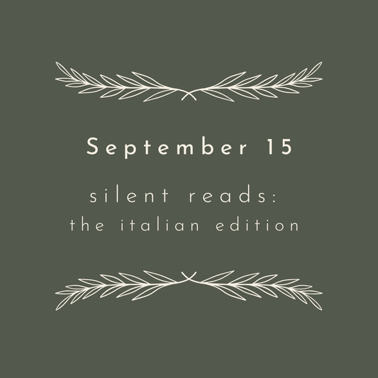 Sept 15 – Silent Reads: The Italian Wine Edition